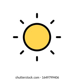 Sunny day Icon. Flat vector graphic in white background