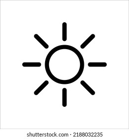 Sunny day icon, Line Vector graphics