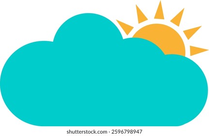 Sunny day Icon. Perfect for weather forecast