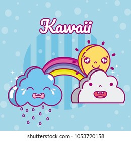 Sunny day kawaii cartoons