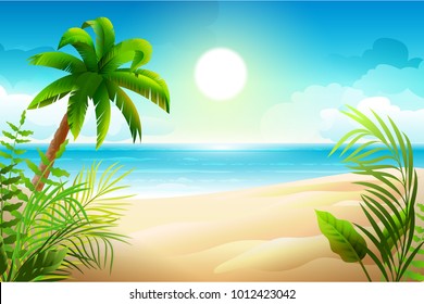 Similar Images, Stock Photos & Vectors of Sunny day on tropical sandy ...