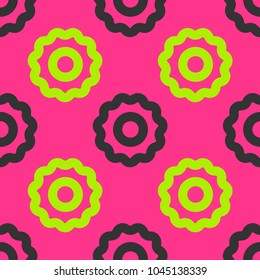 Sunny day seamless pattern. Strict line geometric pattern for your design.