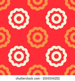 Sunny day seamless pattern. Strict line geometric pattern for your design.