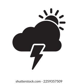 Sunny Day Storm Icon In Dualtone Style