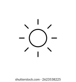 sunny day, summer season icon