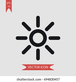 Sunny day vector icon, illustration symbol