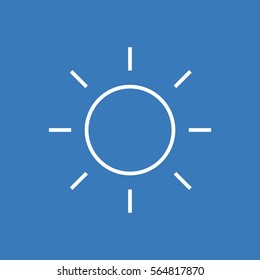 Sunny day vector. Weather sun icon