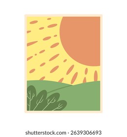 Sunny day from a window vector illustration