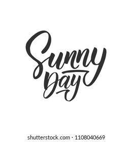 Sunny days. Creative and unique lettering quotes for the hot summer season. Vector illustration. For cards, posters, banners.