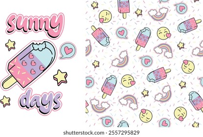 sunny days summer ice cream star