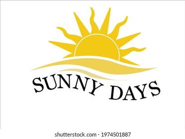 sunny days sun vector art design