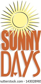 Sunny days vector banner design