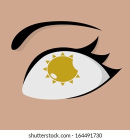 Sunny eye conept