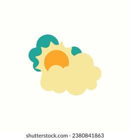 sunny flat icon, isolated icon in light background, perfect for website, blog, logo, graphic design, social media, UI, mobile app