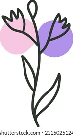 Sonnige Blume, Vektorgrafik auf weißem Hintergrund.
