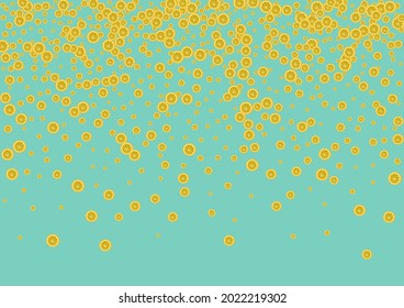 Vector Verde De Fondo De Fruta Sunny. Conjunto de grupos. Naturaleza brillante de los cítricos. La Decoración Sunny De La Levitación.