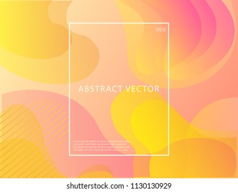 Sunny geometric background with fluid shapes. 
