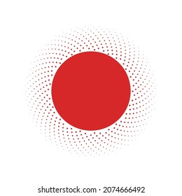 Elemento de diseño de logotipo de semitono soleado, ilustración de vector de material aislado