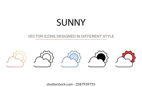 Sunny icon design with white background stock illustration