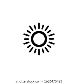 Sunny icon. Line design template