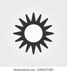 Icono soleado - Ilustración vectorial simple