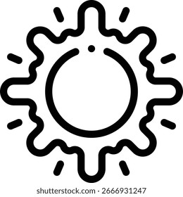 sunny icon. Thin Linear Style Design Isolated On White Background
