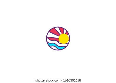 Sunny  icon in trendy flat style isolated on white background vector illustration