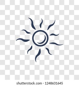 Sunny icon. Trendy linear Sunny logo concept on transparent background from Weather collection