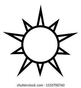 Sunny icon vector design template