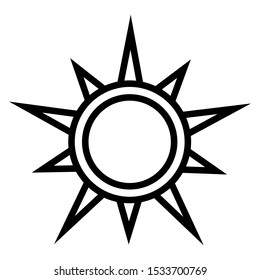 Sunny icon vector design template