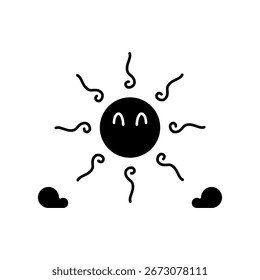 ícone ensolarado modelo de design vetorial estilo elegante