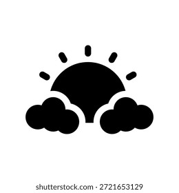 Sonniges Symbol, Vektorsymbol, Entwurfsgrafik