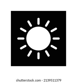 Sunny icon, Weather icon vector illustration.