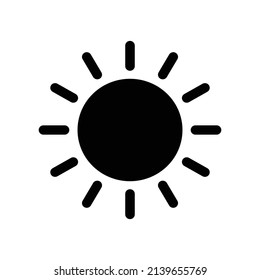 Sunny icon, Weather icon vector illustration.