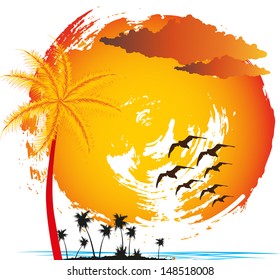Sunny landscapes, Abstract pattern background. vector illustration