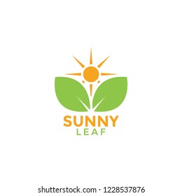 Sunny leaf graphic design template vector