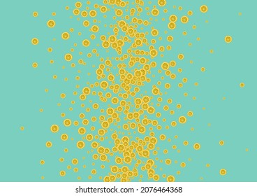 Sunny Lemon Background Green Vector. Food Set. Juicy Lemon Cocktail. Vitamin Bright Illustration.