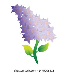 Sunny lilac icon. Cartoon of sunny lilac vector icon for web design isolated on white background