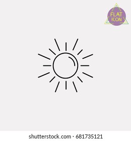 sunny line icon