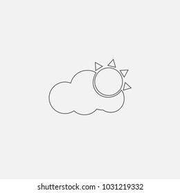 sunny line icon vector illustration. weather icon vector