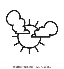 sunny line new vector icon