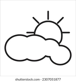 sunny line new vector icon