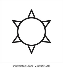 sonnige Linie, neues Vektorsymbol