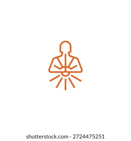 Sunny man criativo logo design.
