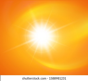 Sunny natural background, orange with glowing halo