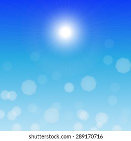 sunny natural background, vector illustration.