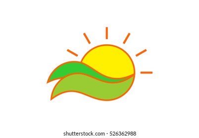 sunny natural eco icon