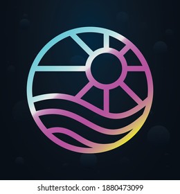 Sunny nolan icon. Simple thin line, outline vector of seaside icons for ui and ux, website or mobile application
