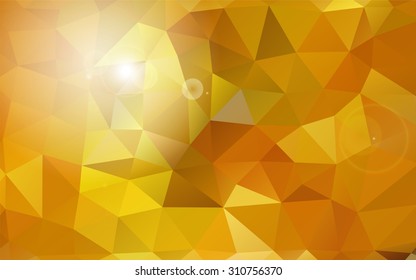 Sunny orange polygonal background