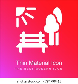Sunny Park red and pink gradient material white icon minimal design